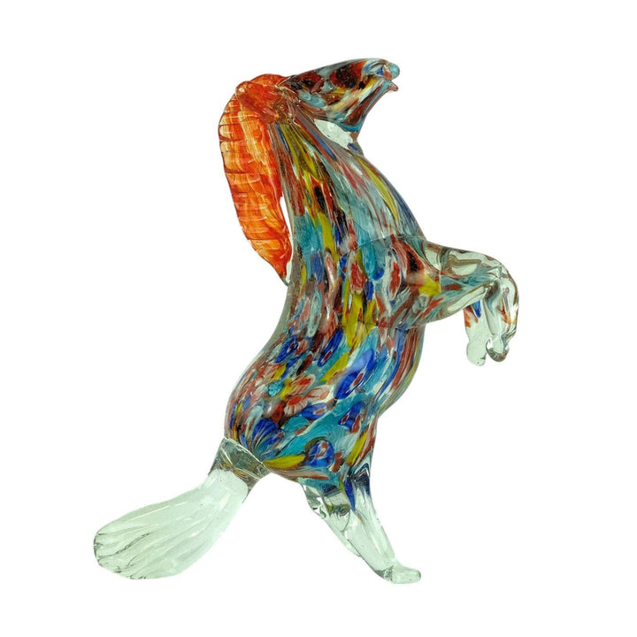 Glass Sculpture of a Rearing Horse in Murano Style Animal Art Figurine Horse Lovers Gift Italian Design Sculpture Horse Statue Horse Art