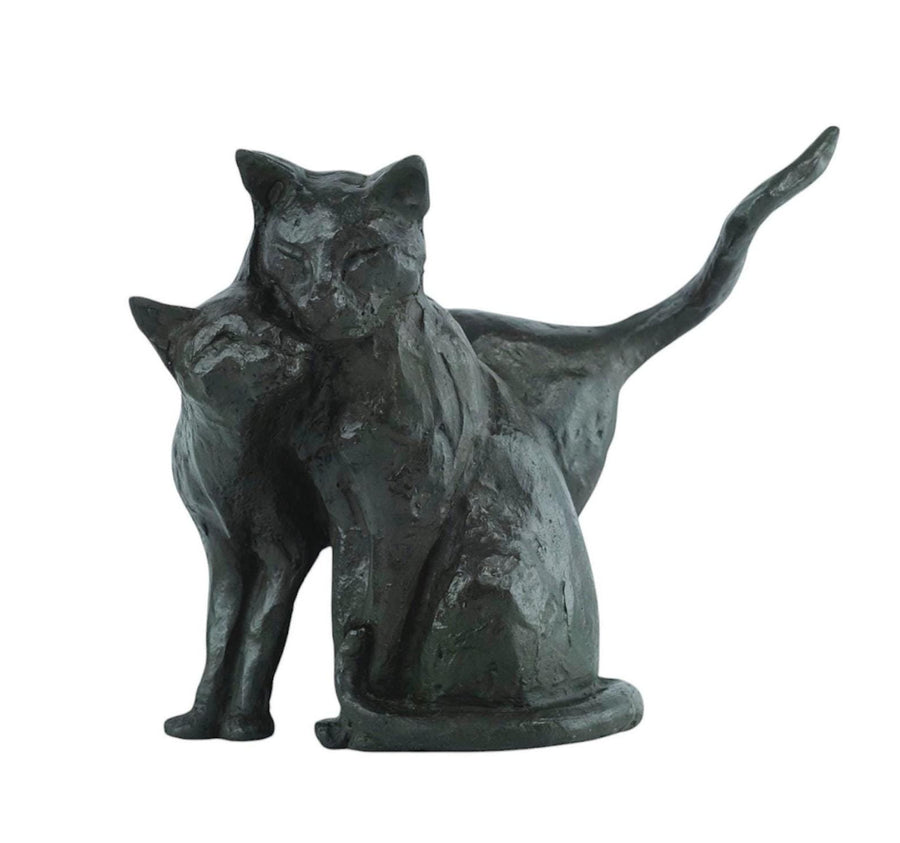 Bronze Sculpture of Two Cuddling Cats Animal Art Statue Bronze Cat Sculpture Cat Lovers Gift Cat Decoration Cat Gift Bronze Animal Sculpture