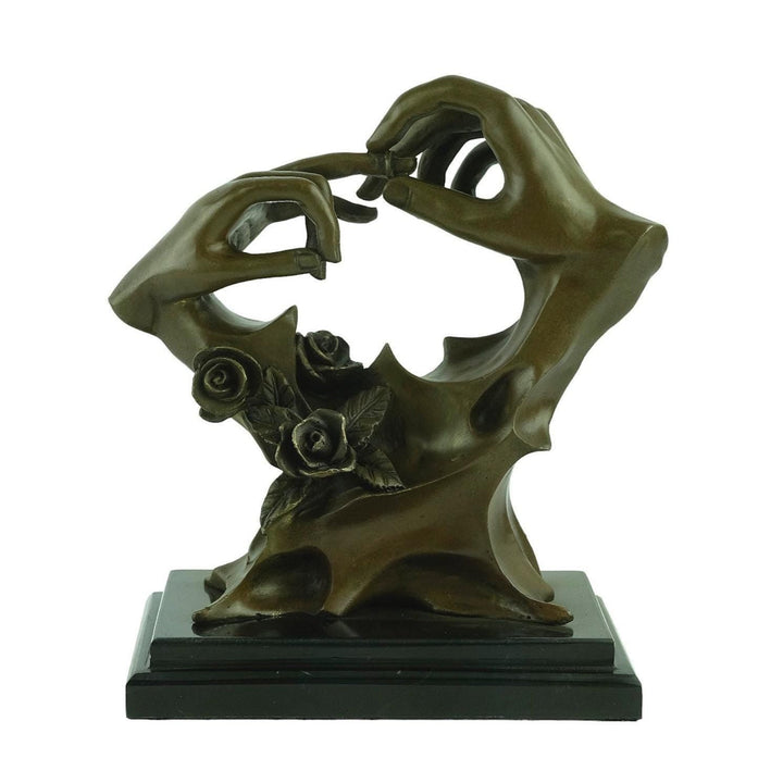 Bronze Wedding Sculpture of Putting on the Ring by Milo Bronze Wedding Gift Modern Sculpture Wedding Decoration Wedding Gift for Couples