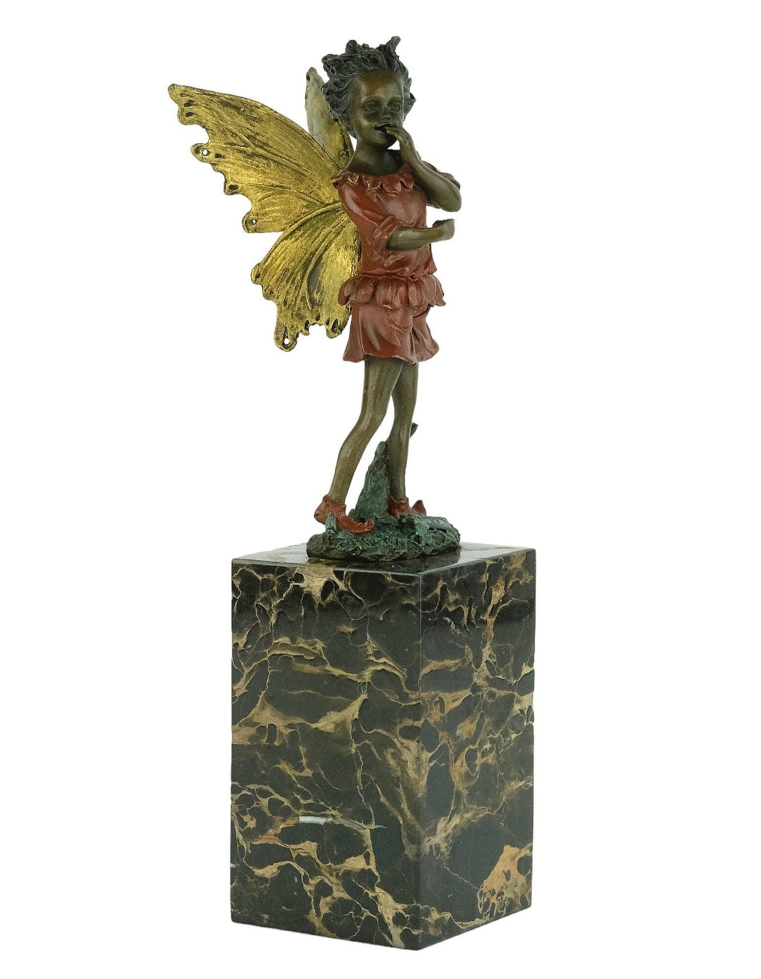 Cold Painted Bronze Winged Fairy Sculpture Bronze Milo Figurine Winged Fairy Statue Bronze Art Sculpture Mythology Figurine Winged Nymph Art