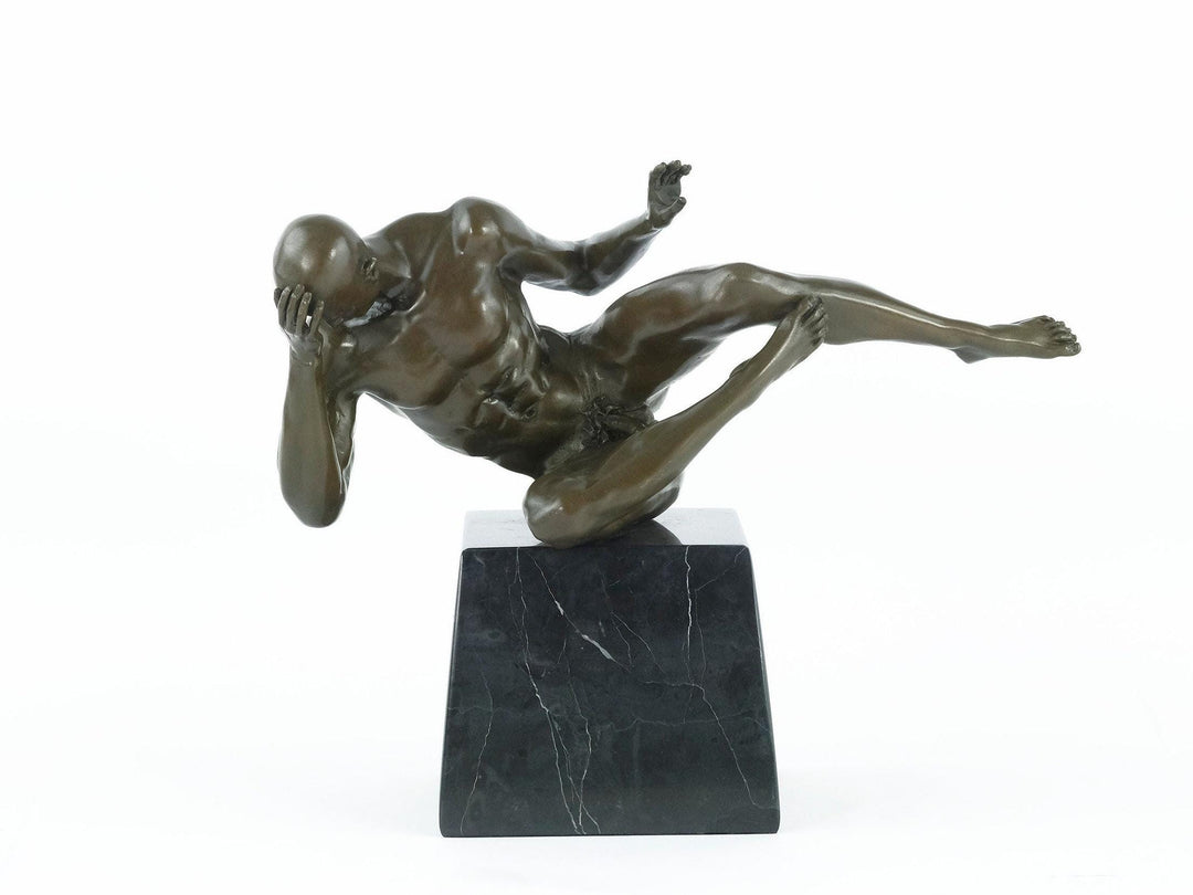 Bronze Male Nude Sculpture Modern Bronze Art Statue Male Nude Statue Bronze Man Sculpture Erotic Art Statue Contemporary Art Figurine