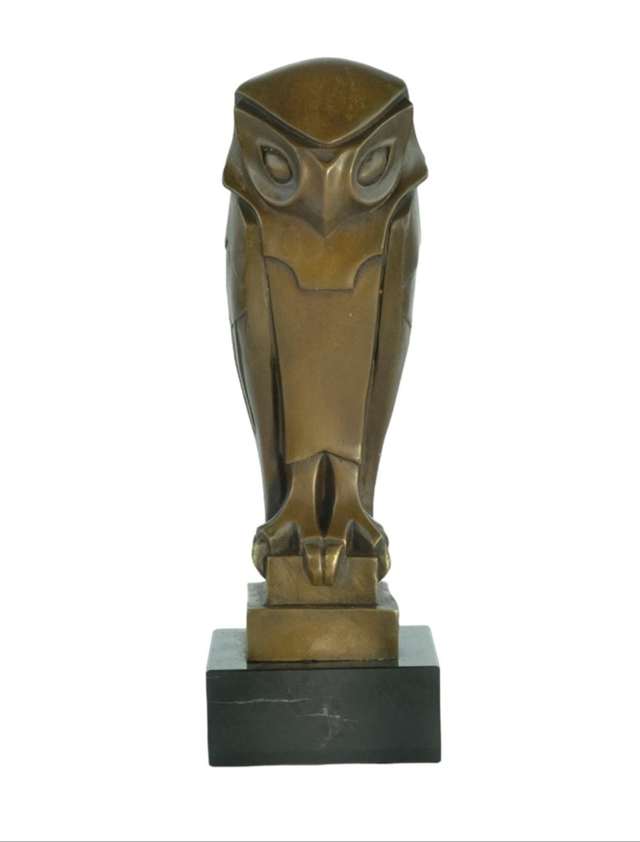 Bronze Owl Sculpture in Art Deco Style Inspired by Johan Coenraad Altorf Bronze Art Statue Animal Sculpture Owl Lovers Gift Owl Decoration