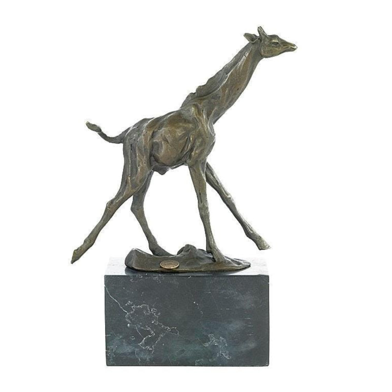 Bronze Giraffe Sculpture Animal Art Statue Running Giraffe Sculpture Bronze Giraffe Statue Wildlife Sculpture Giraffe Art Giraffe Gift