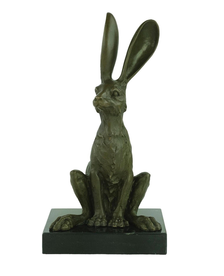 Bronze Hare Sculpture by Milo Animal Art Statue Bronze Sitting Hare Sculpture Hunting Decoration Bronze Animal Statue Hunting Sculpture