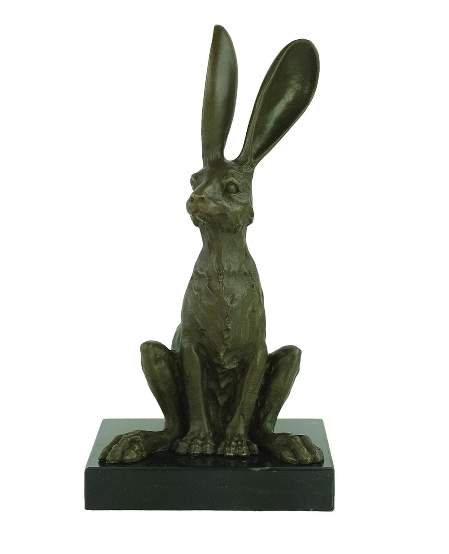 Bronze Hare Sculpture by Milo Animal Art Statue Bronze Sitting Hare Sculpture Hunting Decoration Bronze Animal Statue Hunting Sculpture