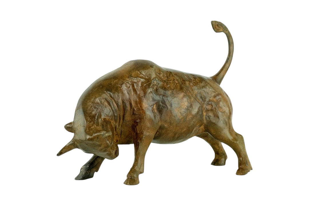 Bronze Bull Statue by the Pierre Chenet Foundry Bronze Charging Bull Sculpture Animal Art Figurine Bronze Bull Sculpture Bull Art