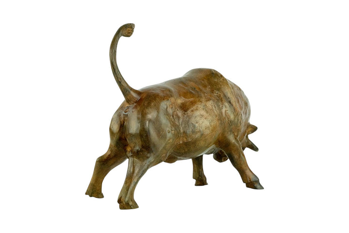 Bronze Bull Statue by the Pierre Chenet Foundry Bronze Charging Bull Sculpture Animal Art Figurine Bronze Bull Sculpture Bull Art