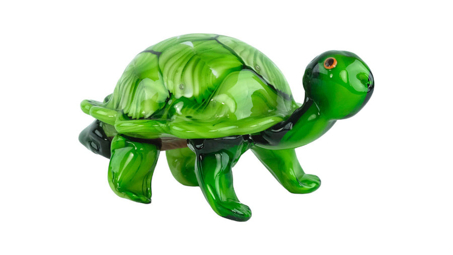 Glass Tortoise Sculpture in Murano Style Animal Art Statue Glass Design Figurine Tortoise Lovers Gift Tortoise Decoration Animal Sculpture