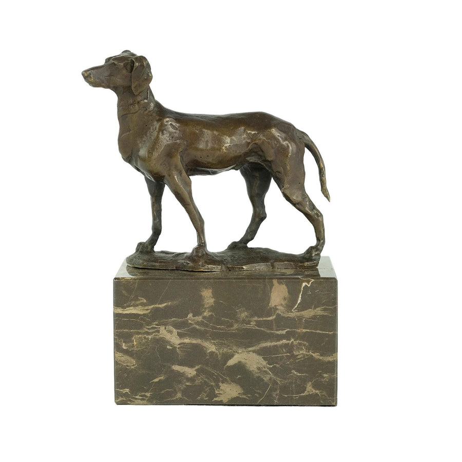 Bronze Greyhound Sculpture Standing Dog Statue Bronze Wildlife Sculpture Bronze Hunting Sculpture Hunting Decoration Dog Lovers Gift Dog Art