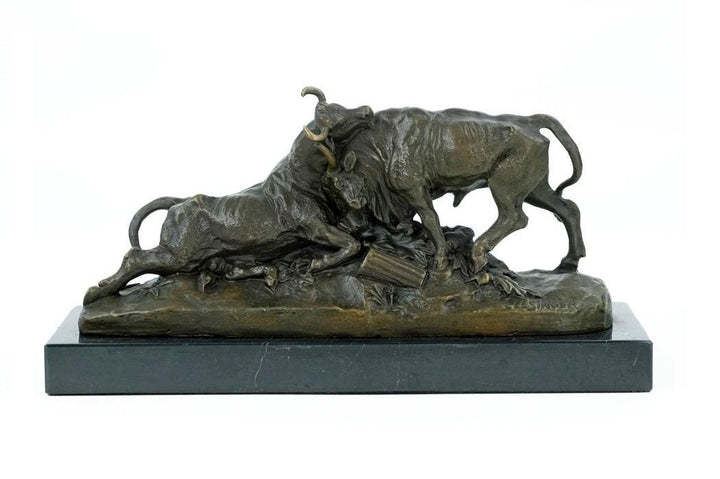 Bronze Sculpture of Two Fighting Bulls Animal Art Statue Bronze Bull Statue Clésinger Sculpture Animal Sculpture Bull Lovers Gift Bull Deco