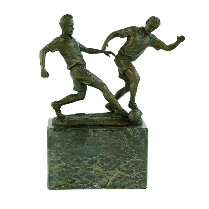 Bronze Football Sculpture signed Milo Bronze Sports Statue Soccer Player Sculpture in Bronze Sport Decoration Football Player Gift Sport Art