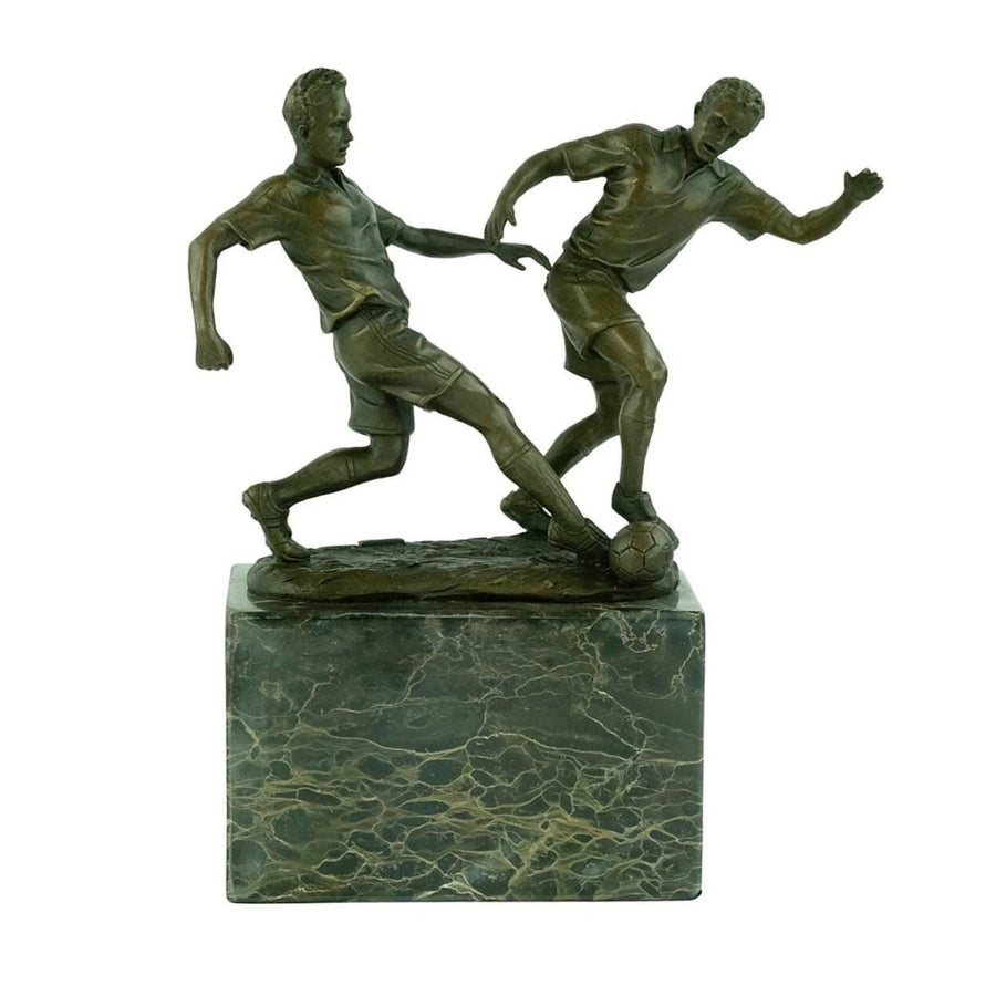 Bronze Football Sculpture signed Milo Bronze Sports Statue Soccer Player Sculpture in Bronze Sport Decoration Football Player Gift Sport Art