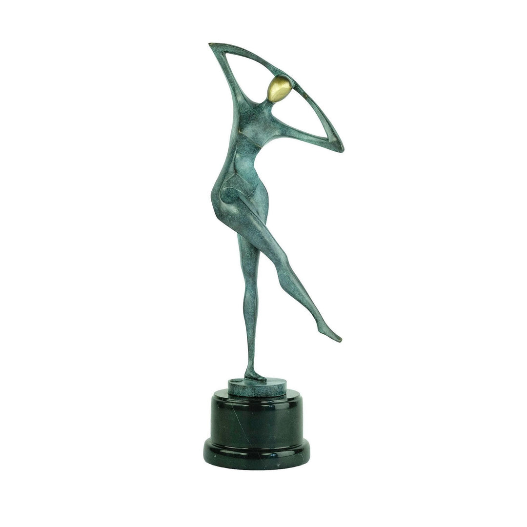 Large Modern Bronze Dancing Female Sculpture Contemporary Art Statue Bronze Dancer Statue Modern Bronze Sculpture Abstract Female Art Statue