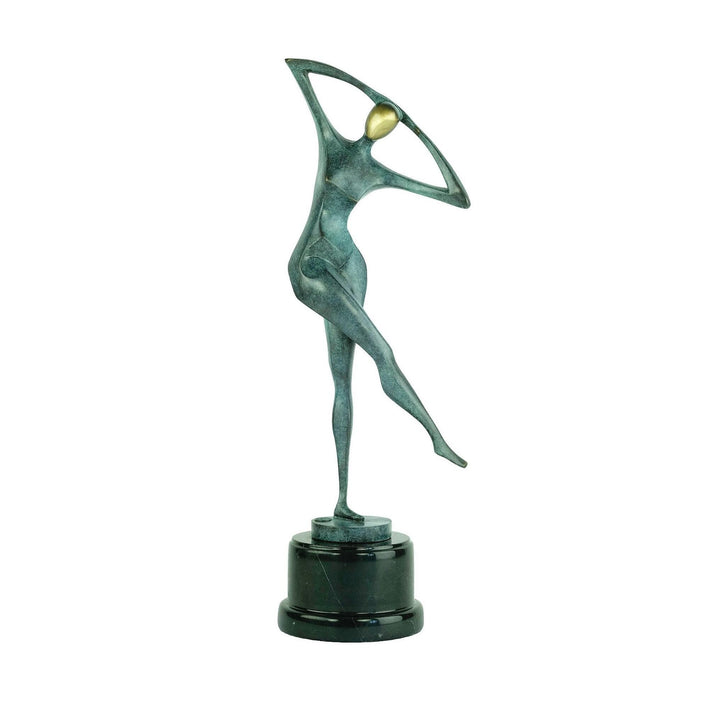 Large Modern Bronze Dancing Female Sculpture Contemporary Art Statue Bronze Dancer Statue Modern Bronze Sculpture Abstract Female Art Statue