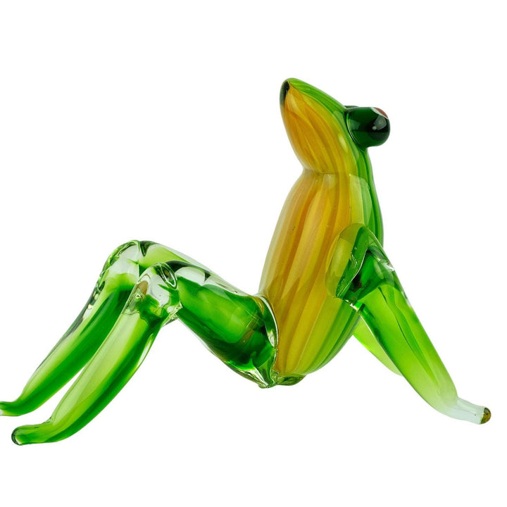 Glass Frog Sculpture in Murano Style Sitting Frog Figurine Frog Lovers Gift Design Frog Statue Glass Frog Statue Frog Decoration Frog Art