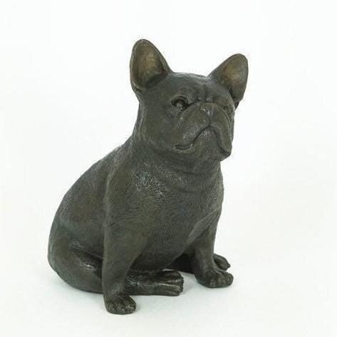 Bronze French Bulldog Sculpture Sitting Pug Figurine Bronze Dog Sculpture Dog Gift Dog Decoration Dog Art Statue French Bulldog Statue
