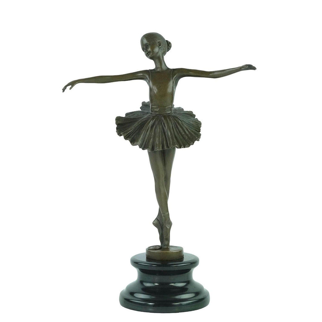 Bronze Ballerina Sculpture Young Ballerina Standing Tiptoe by Milo Ballerina Lovers Gift Contemporary Art Statue Dancer Gift Ballerina Decor
