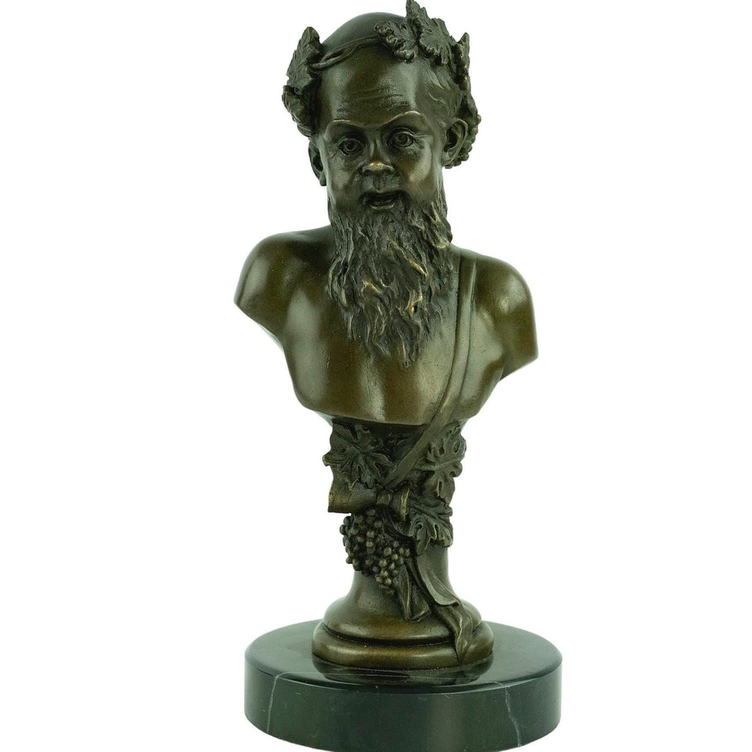 Bronze Bust of Bacchus the God of Wine Bronze Bacchus Sculpture Wine Lovers Gift Bronze Mythology Statue God of Wine Sculpture Wine Gift