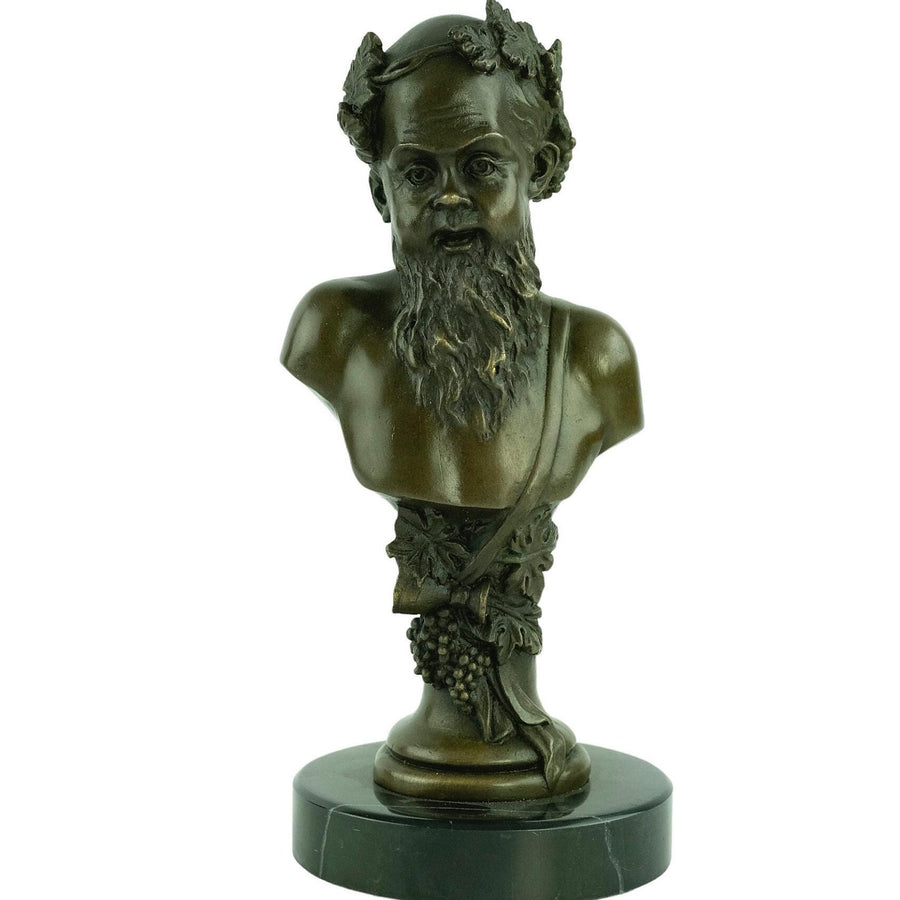 Bronze Bust of Bacchus the God of Wine Bronze Bacchus Sculpture Wine Lovers Gift Bronze Mythology Statue God of Wine Sculpture Wine Gift