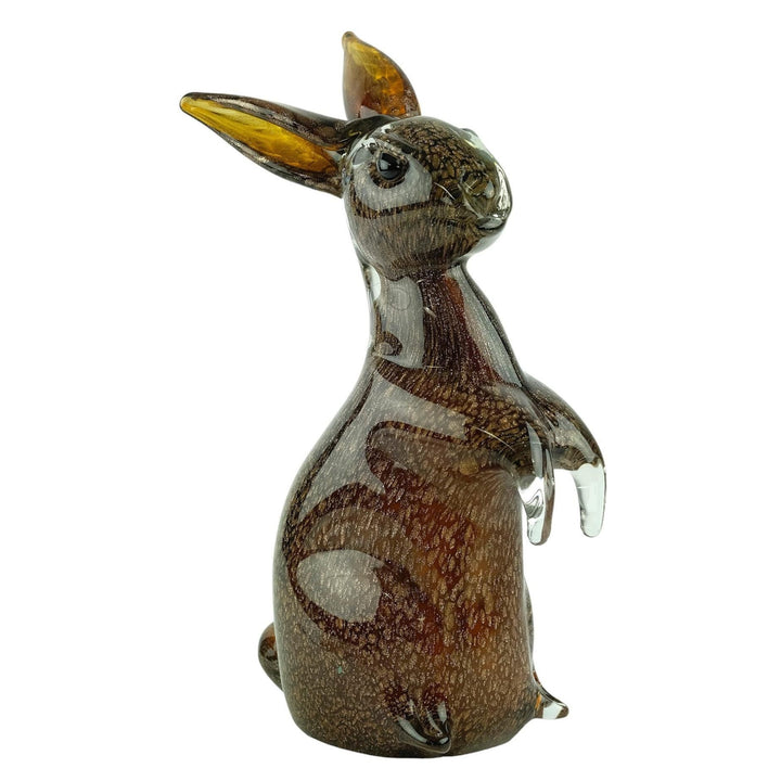 Glass Rabbit Sculpture in Murano Style Italian Design Sculpture Rabbit Lovers Gift Animal Art Statue Glass Rabbit Figurine Rabbit Decoration