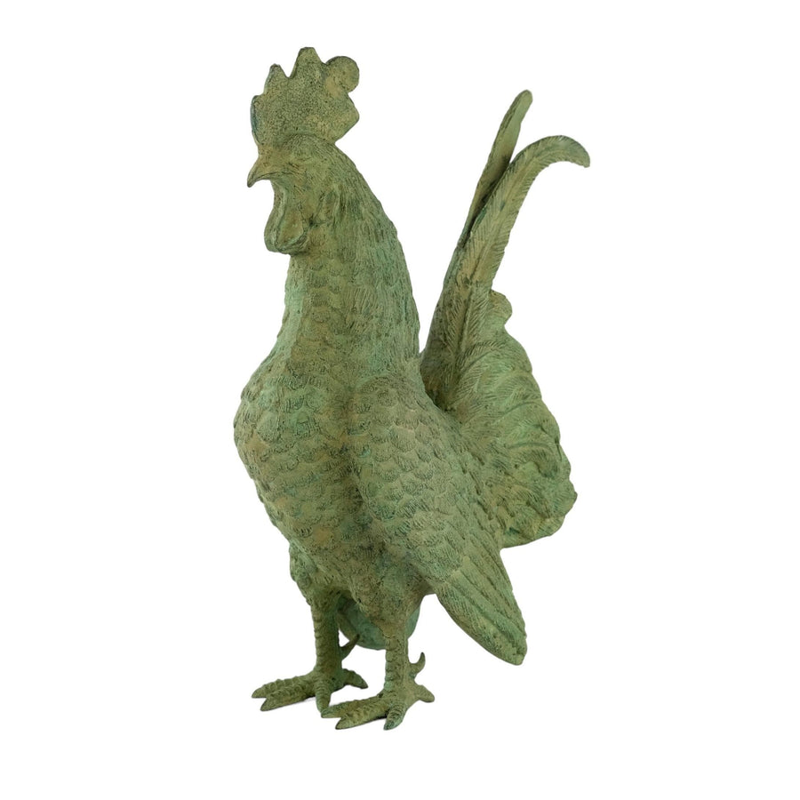 Bronze Rooster Sculpture Animal Art Figurine Outdoor Animal Statue Bronze Rooster Statue Farm Animal Sculpture Bronze Garden Sculpture Art